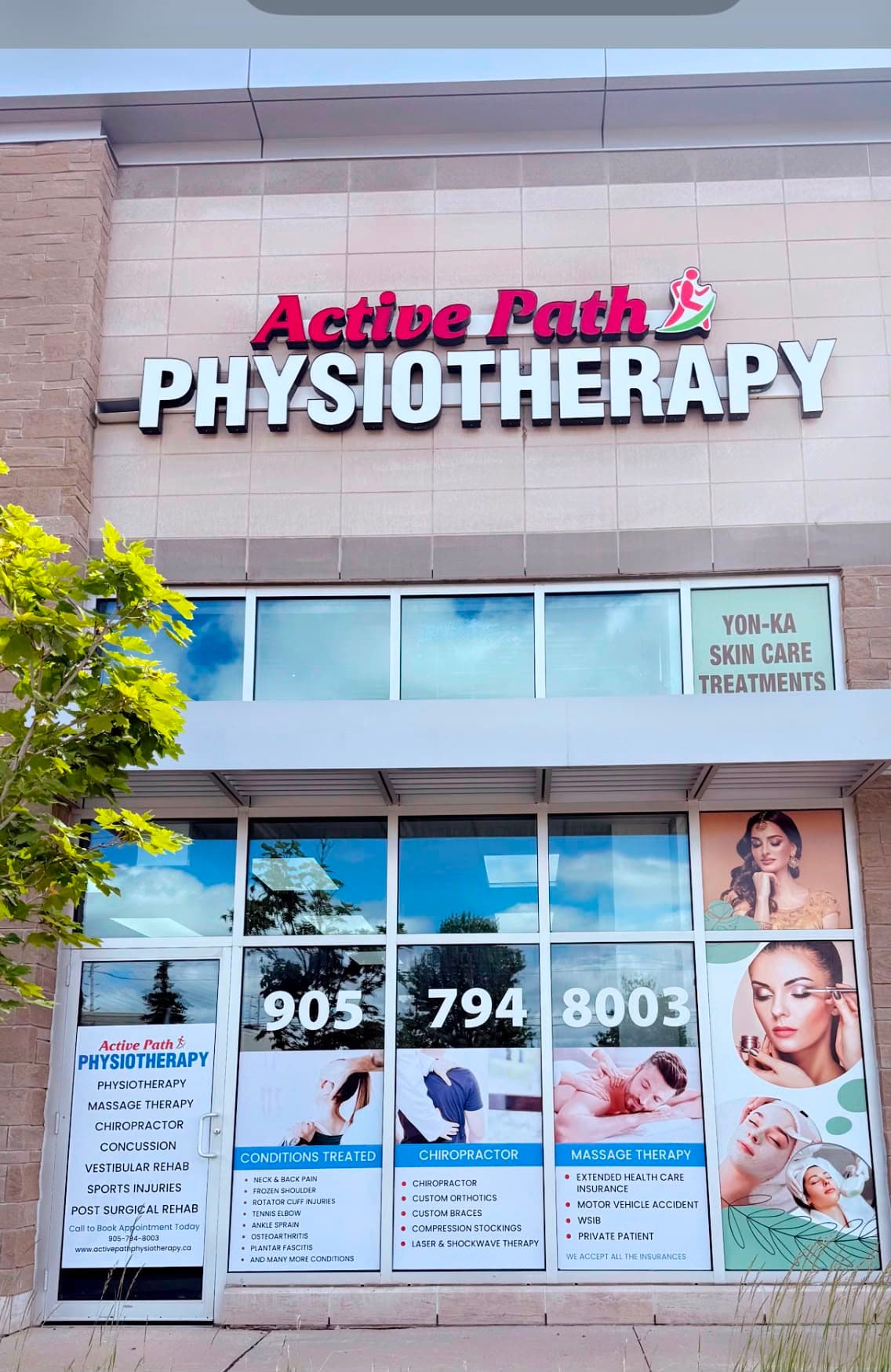 Active Path Physiotherapy storefront on McVean Drive in Brampton